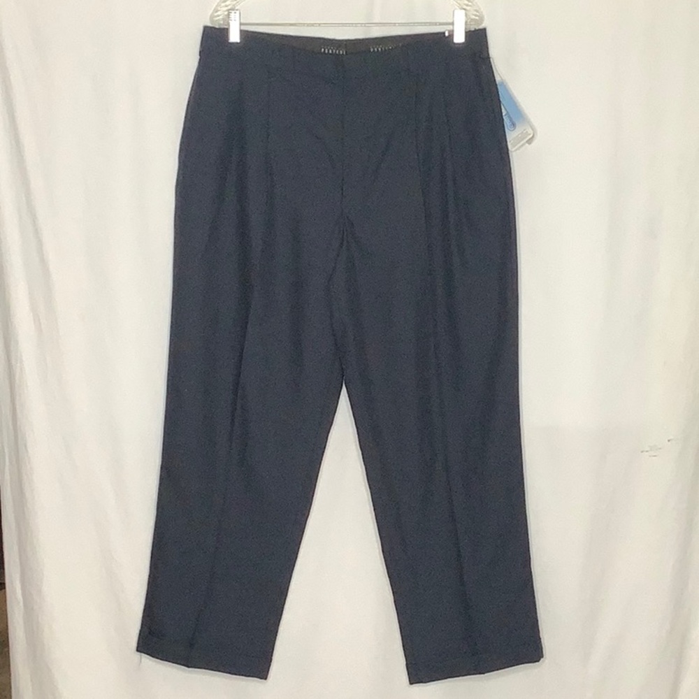 Perry Ellis Pleated Front Navy Slacks Trousers Dress Pants Size 36X29